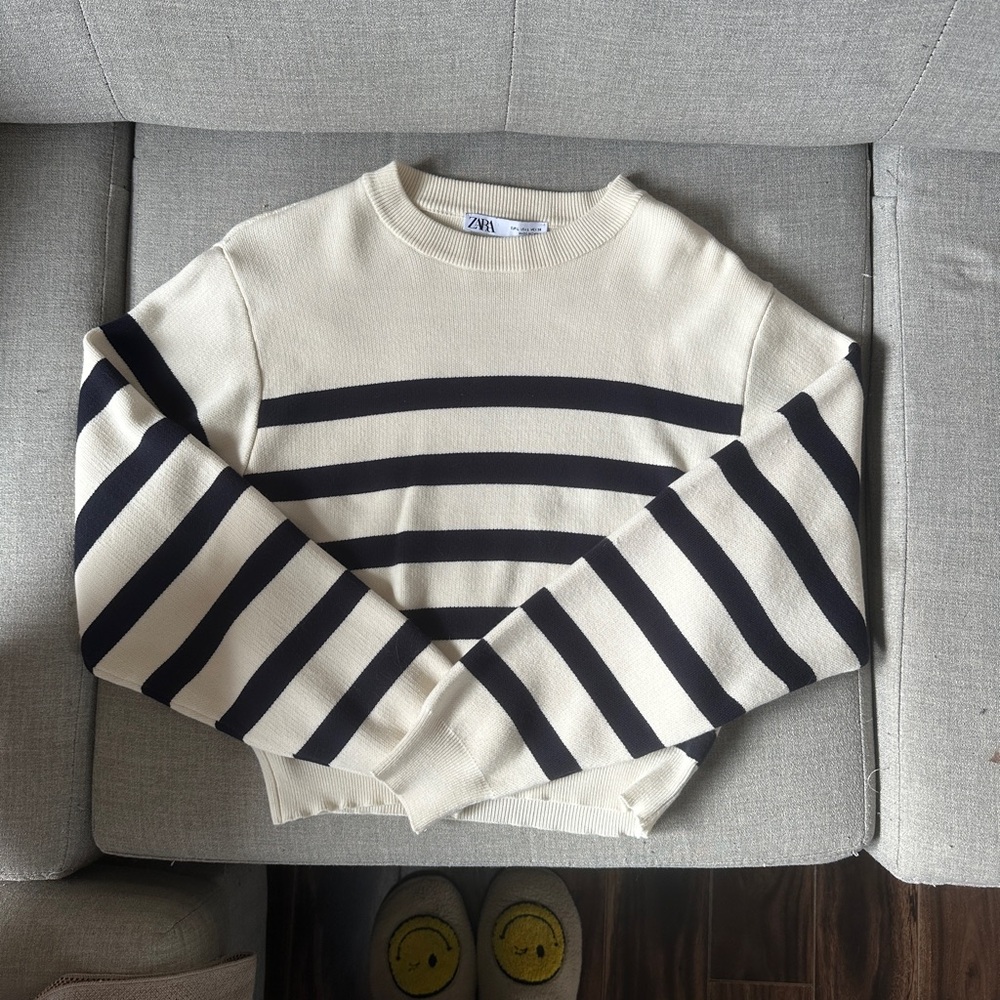 Zara Long Sleeve Crop Top